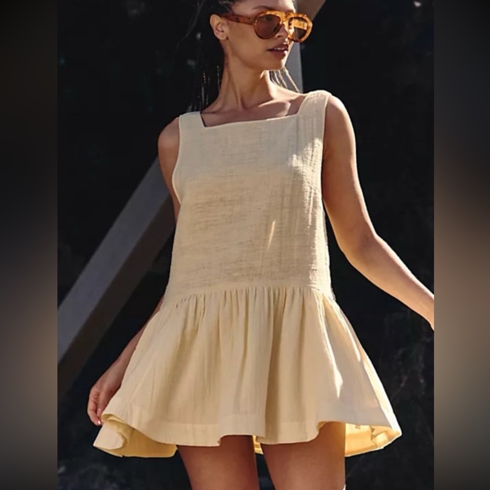 Free People Caspia Tunic Yellow